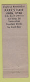 Matchbook Cover - Park's Cafe Orem UT