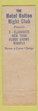 Matchbook Cover - Hotel Bolton Harrisburg PA