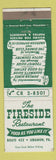 Matchbook Cover - Fireside Restaurant Lebanon PA WEAR