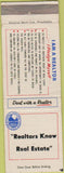 Matchbook Cover - Realtors Know Real Estate