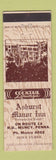 Matchbook Cover - Ashurst Manor Inn Muncy PA WEAR