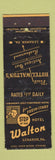 Matchbook Cover - Hotel Walton Lebanon PA WEAR