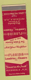 Matchbook Cover - Florida Laundry Cleaners Pensacola FL