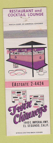 Matchbook Cover - Twin Chimneys Restaurant El Segundo CA