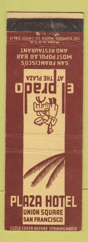 Matchbook Cover - Plaza Hotel San Francisco CA El Prado