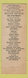 Matchbook Cover - Plaza Hotel San Francisco CA El Prado