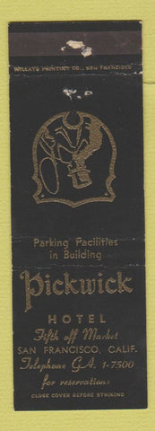 Matchbook Cover - Pickwick Hotel San Francisco CA WEAR