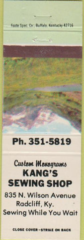 Matchbook Cover - Kang's Sewing Shop Radcliff KY