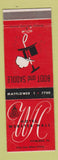 Matchbook Cover - Hotel Webster Hall Pittsburgh PA Boot and Saddle WEAR