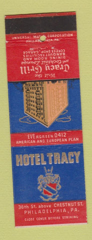 Matchbook Cover - Hotel Tracy Philadelphia PA WEAR
