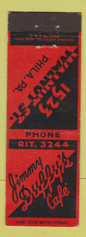 Matchbook Cover - Jimmy Duffy's Cafe Philadelphia PA