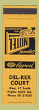Matchbook Cover - Del Rex Court Motel Poplar Bluff MO