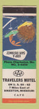 Matchbook Cover - Travelers Motel Sikeston MO cafe