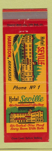 Matchbook Cover - Hotel Seville Harrison AR