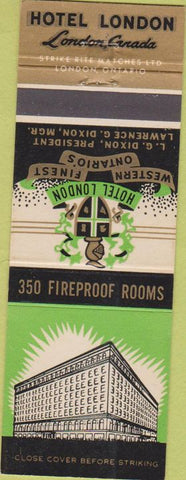 Matchbook Cover - Hotel London ON