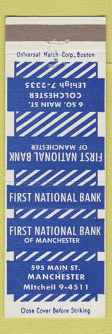 Matchbook Cover - First National Bank Manchester NH