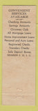 Matchbook Cover - First National Bank Manchester NH