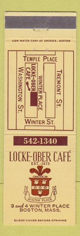 Matchbook Cover - Locke Ober Cafe Boston MA