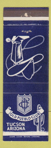 Matchbook Cover - Old Pueblo Club Tucson AZ WEAR