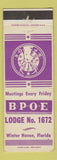 Matchbook Cover - Elks Lodge Winter Haven FL