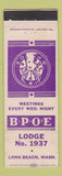 Matchbook Cover - Elks Lodge Long Beach WA