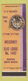 Matchbook Cover - Elks Lodge Madison SD WEAR