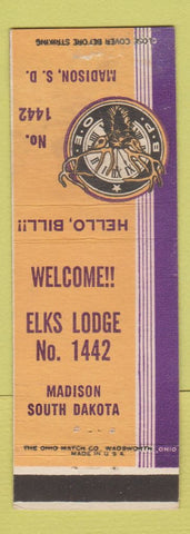Matchbook Cover - Elks Lodge Madison SD WEAR