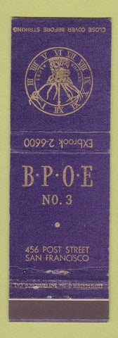 Matchbook Cover - Elks Lodge San Francisco CA