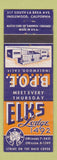 Matchbook Cover - Elks Lodge Inglewood CA