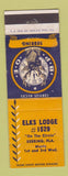 Matchbook Cover - Elks Lodge Sebring FL