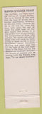 Matchbook Cover - Elks Lodge Casa Grande AZ WEAR