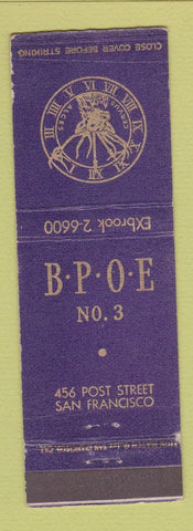 Matchbook Cover - Elks Lodge San Francisco CA