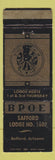 Matchbook Cover - Elks Lodge Safford AZ WEAR
