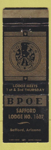 Matchbook Cover - Elks Lodge Safford AZ WEAR