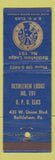 Matchbook Cover - Elks Loth Bethlehem PA WEAR
