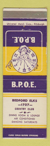 Matchbook Cover - Elks Lodge Bedford PA