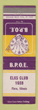 Matchbook Cover - Elks Lodge Flora IL
