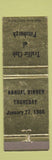 Matchbook Cover - Traffic Club of Pittsburgh PA 1966 WEAR