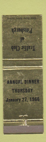 Matchbook Cover - Traffic Club of Pittsburgh PA 1966 WEAR
