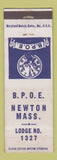 Matchbook Cover - Elks Lodge Newton MA WEAR