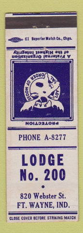 Matchbook Cover - Moose Lodge Fort Wayne IN