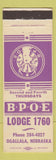 Matchbook Cover - Elks Lodge Ogallala NE