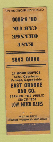 Matchbook Cover - East Orange Cab Company WEAR