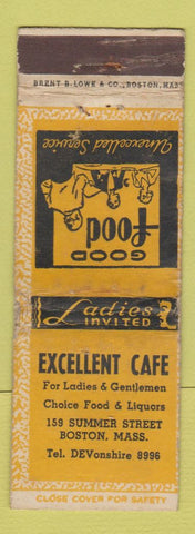 Matchbook Cover - Excellent Cafe Boston MA WEAR