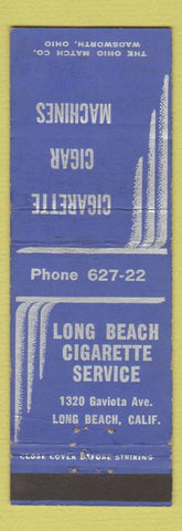 Matchbook Cover - Long Beach Cigarette Service Vending Long Beach CA WEAR