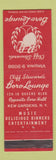 Matchbook Cover - Boro Lounge Cliff Steward's Kew Gardens NY