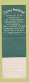 Matchbook Cover - Sherry Frontenac Hotel Miami Beach FL