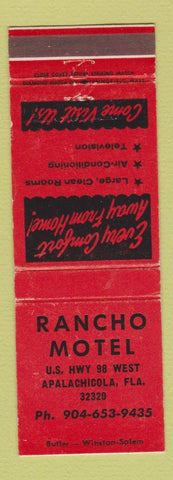 Matchbook Cover - Rancho Motel Apalachicola FL