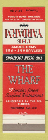 Matchbook Cover - Yardarm Restaurant Wharf Pompano Beach Fort Lauderdale FL