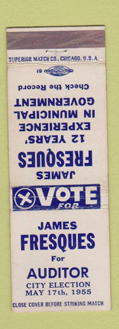 Matchbook Cover - James Fresques for Auditor 1955